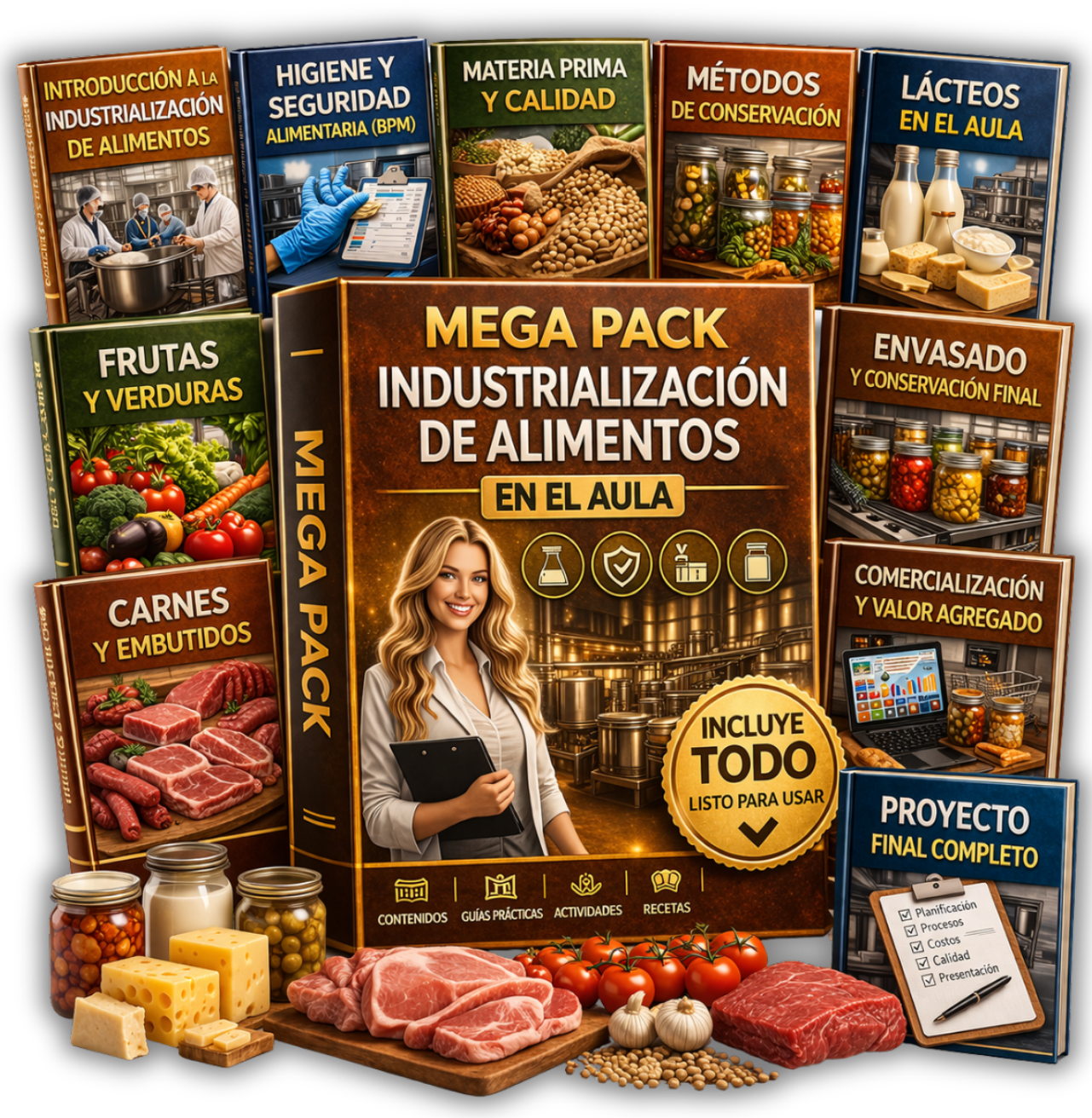 MEGA PACK INDUSTRIALIZACIÓN DE ALIMENTOS EN EL AULA + PACK MAESTRO AVANZADO